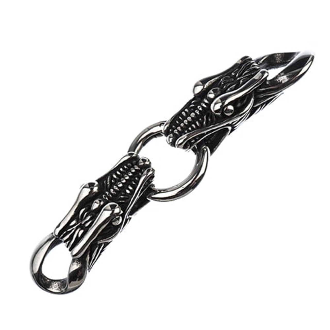 John Bead Antique Silver Style Animals Head Stainless Steel Clasps